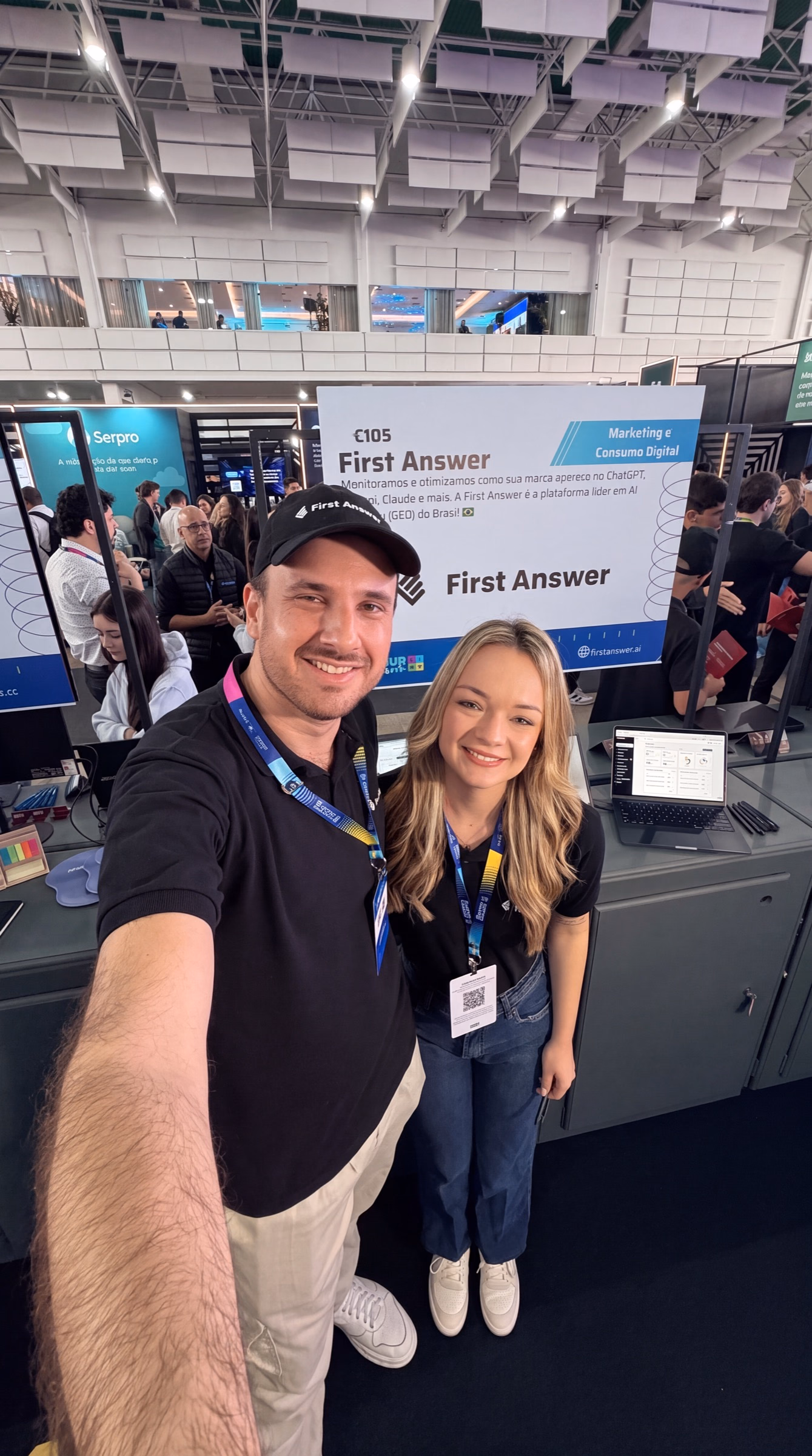 First Answer team at a marketing conference